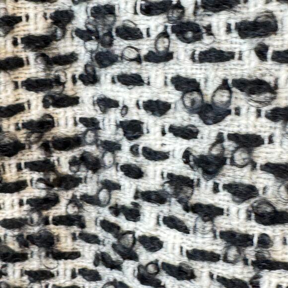 Vintage Jean Paul Gaultier Wool Leather Skirt Size 12 Black White Knee Length - Picture 3 of 10